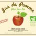 Etiquette de jus de pomme