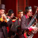Gloups, pocket brass band (black suits cutomization)